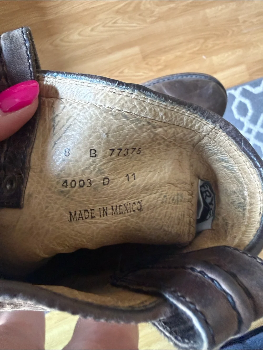 Frye Brown Leather Short Harness Boots